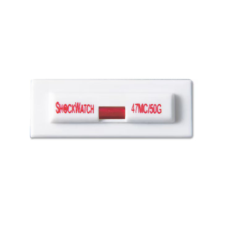 ショックウォッチ ミニクリップ 47MC（50G用）、窓部分が赤変した状態
