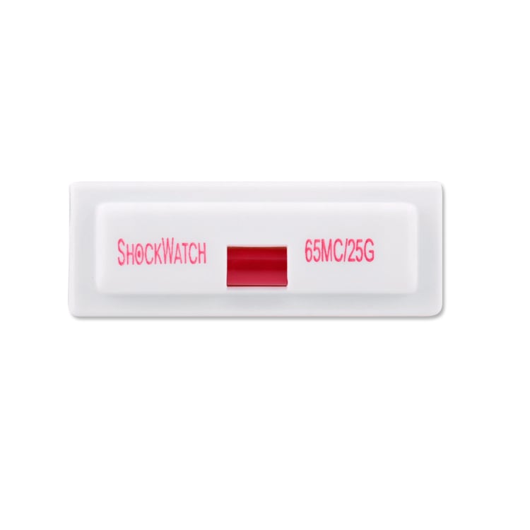 ショックウォッチ ミニクリップ 65MC（25G用）、窓部分が赤変した状態