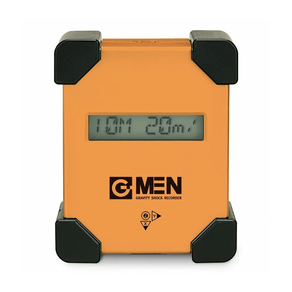 G-MEN GR100 旧型 輸送振動データロガー オレンジ色の本体と液晶表示