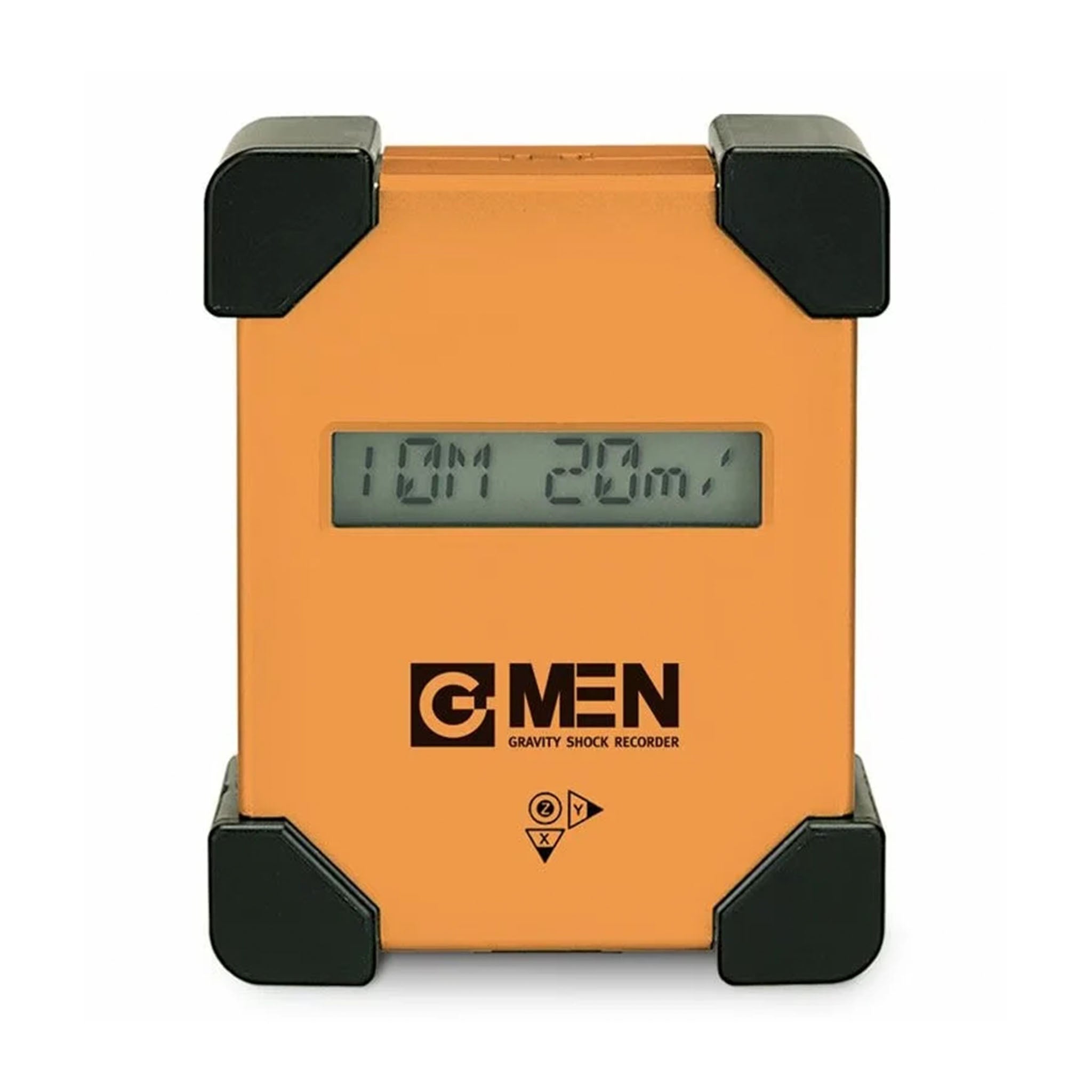 G-MEN GR100d 旧ケース 輸送振動データロガー オレンジ色の本体と液晶表示