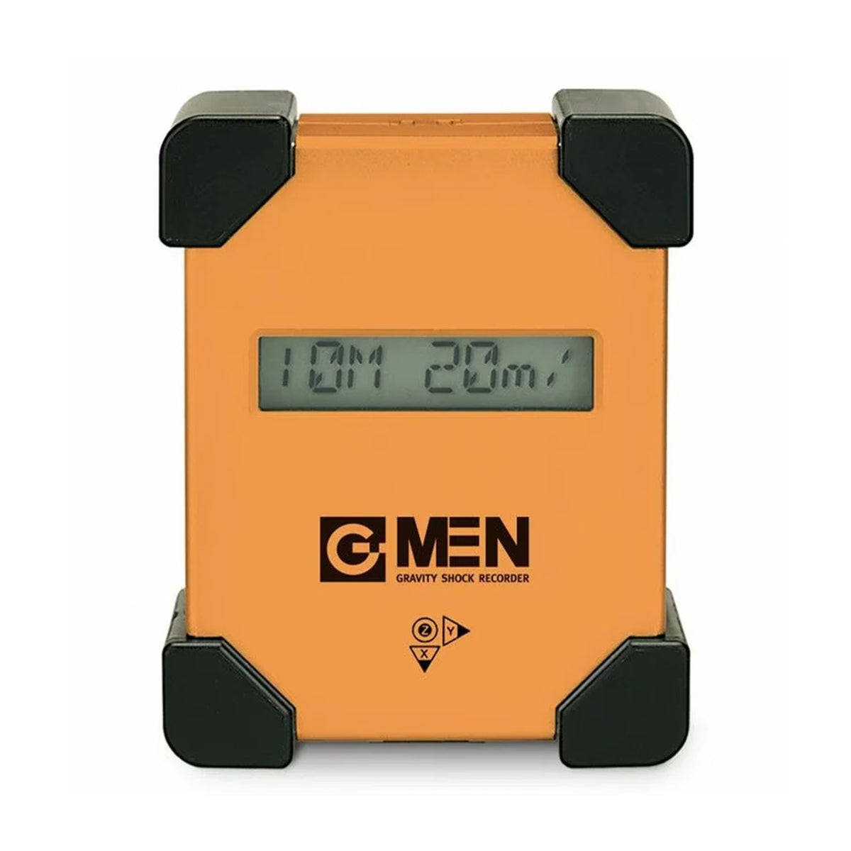 G-MEN GR100d 旧ケース 輸送振動データロガー オレンジ色の本体と液晶表示