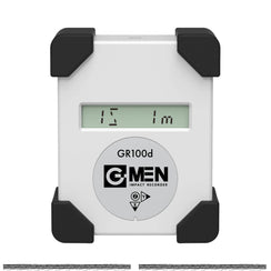 G-MEN GR100d 輸送振動データロガー 白い本体にグレーのラベルと液晶表示